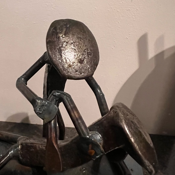 Short Line Spikes Chiropractor/massage Metal Sculpture Railroad Spike Handmade - Picture 2 of 3